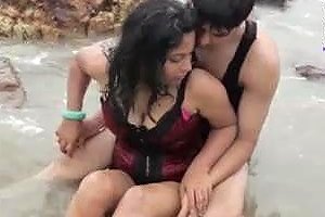 Desperate Desi Indian House Wife Shooting On Beach Non Nude